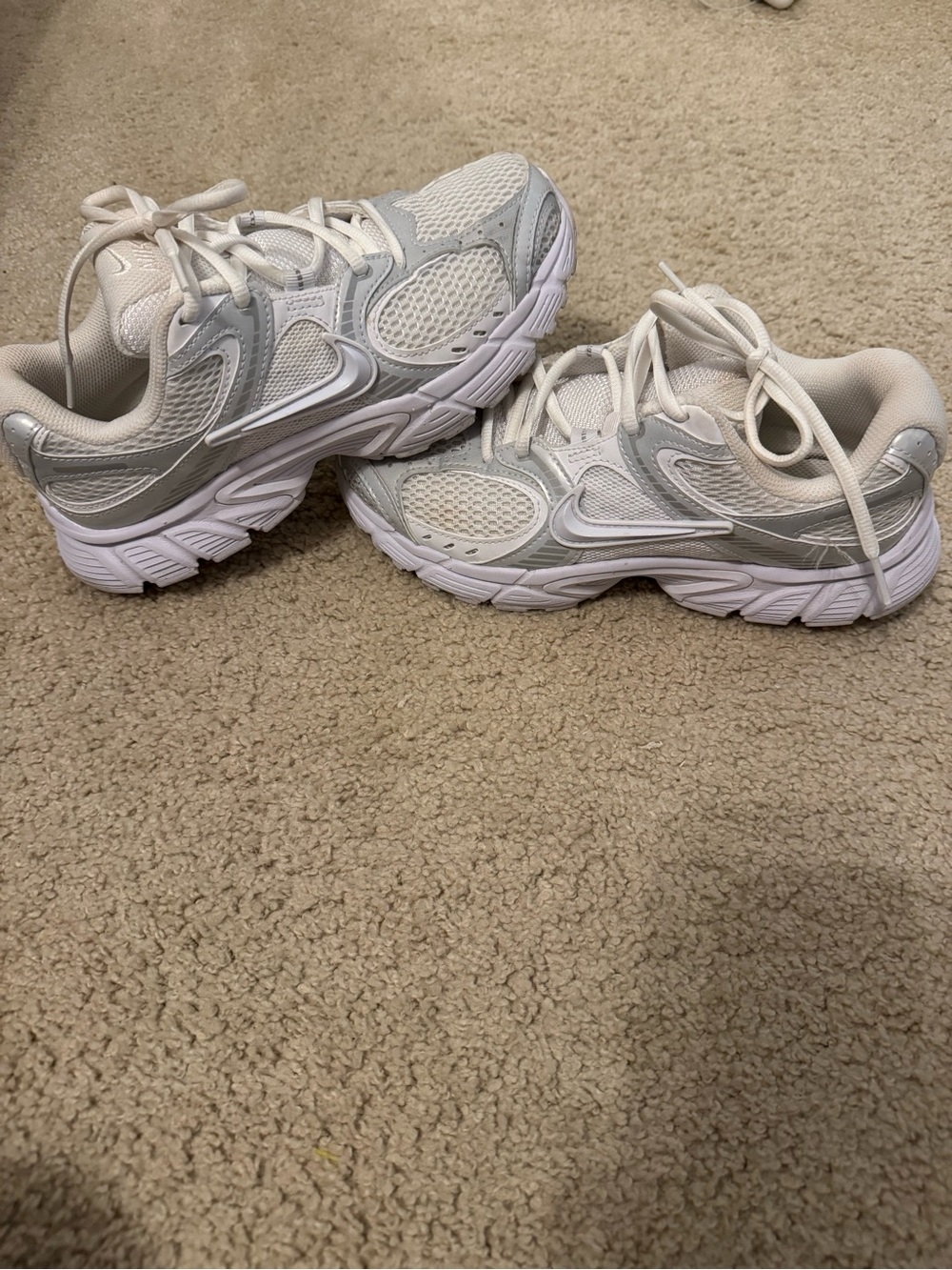 Nike Women's Athletic Sneakers in White & Silver